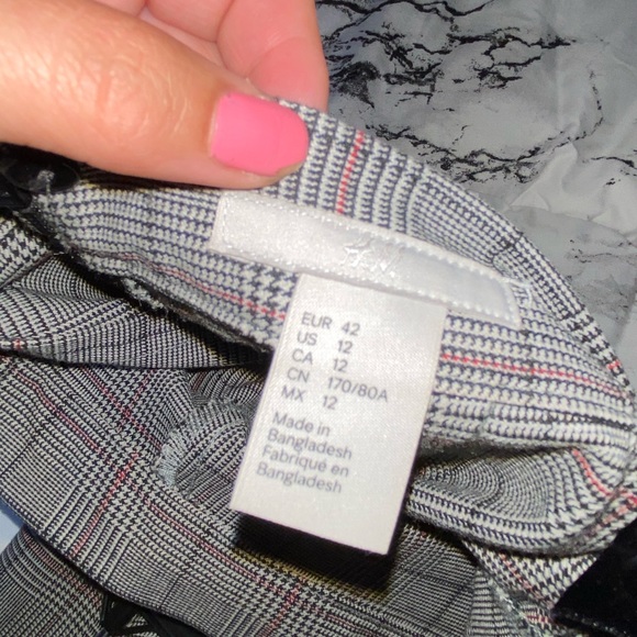 Plaid pencil knee length skirt - Picture 3 of 4